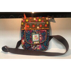 Lily Bloom small crossbody handbag purse polka dots paisley